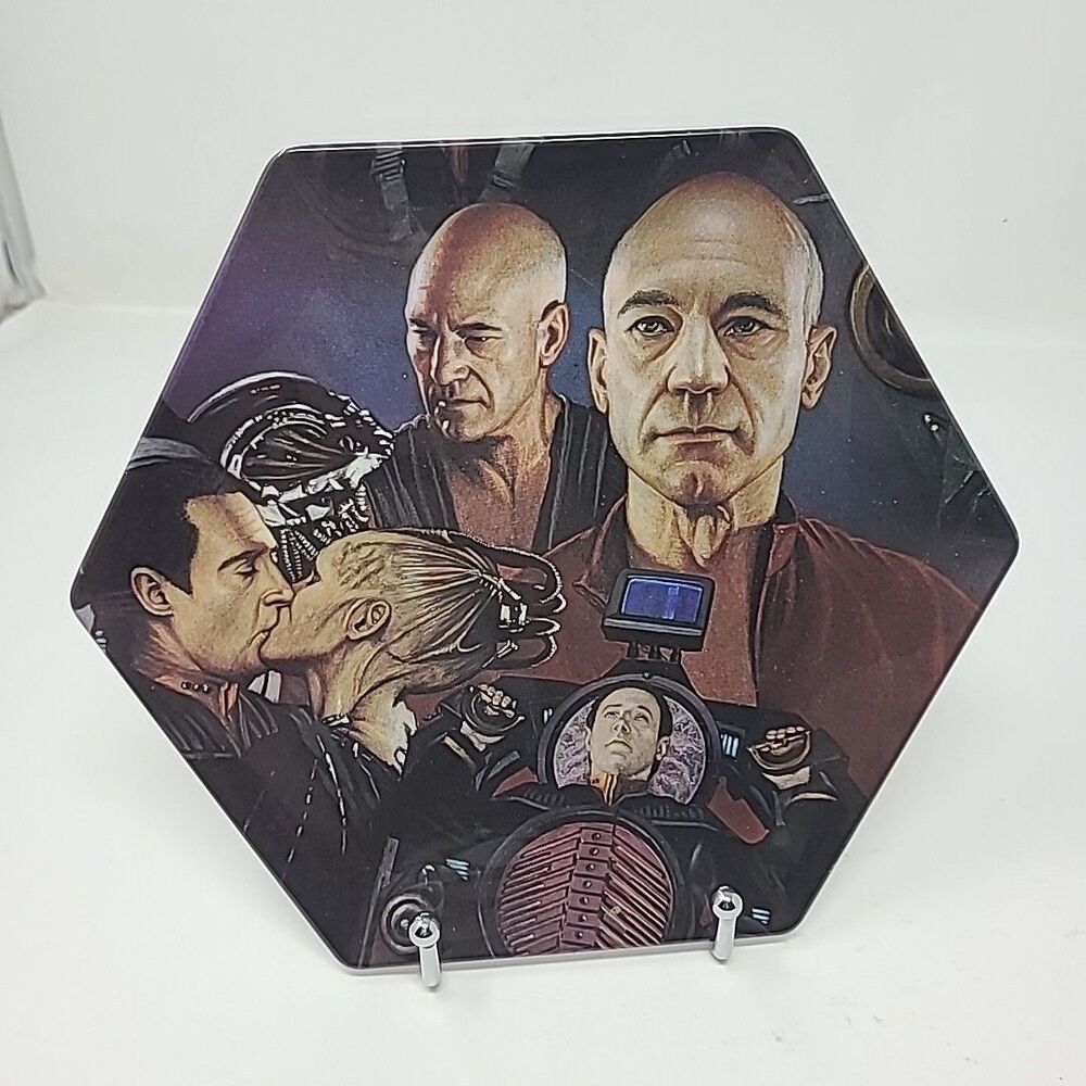 Vtg 1998 Star Trek First Contact Plate - Duty vs Desire - Hamilton Collection